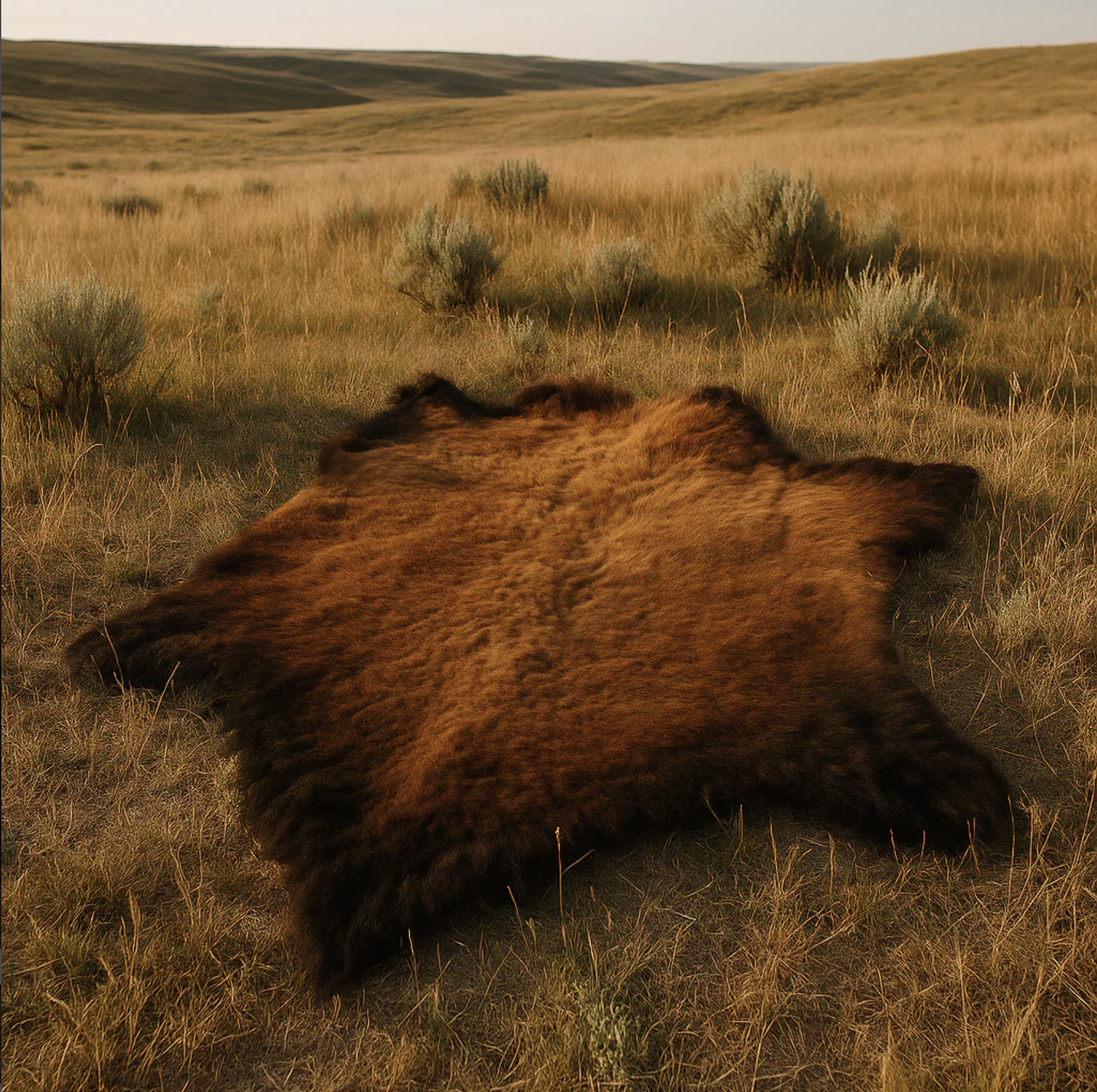 Locally Tanned Bison Hides